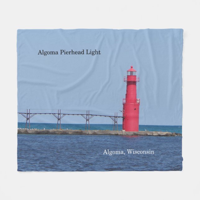 Algoma Pierhead Lichtdecke Fleecedecke (Vorderseite (Horizontal))