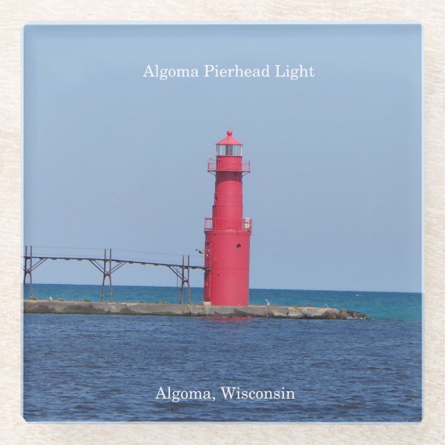Algoma Pierhead Light Untersetzer (Vorderseite)