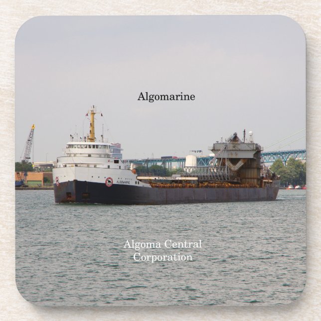 Algomarine Set von 6 harten Untersetzer aus Kunsts (Vorderseite)