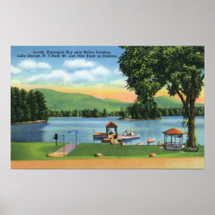 Algonquin-Bucht-Ansicht des Dollars Mt und des Poster