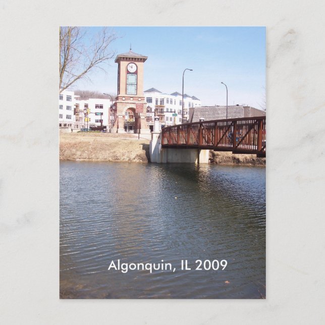 Algonquin Illinois Postkarte (Vorderseite)