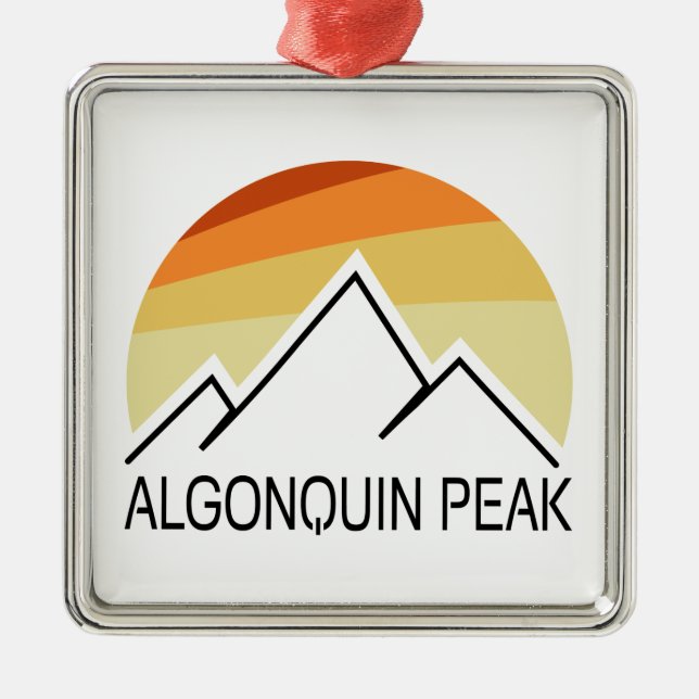 Algonquin Peak Retro Ornament Aus Metall (Vorne)