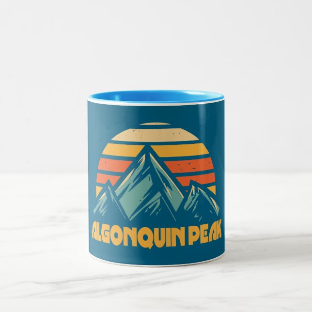 Algonquin Peak Retro Türkis Zweifarbige Tasse (Mittel)