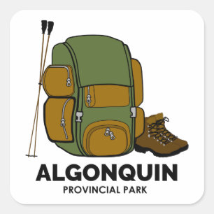 Algonquin Provincial Park Backpack Quadratischer Aufkleber