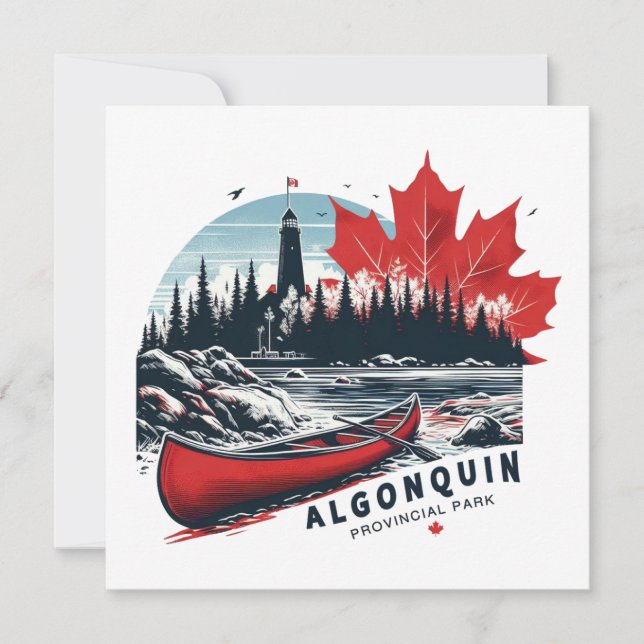 Algonquin Provincial Park Feiertagskarte (Vorderseite)