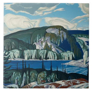 Algonquin Provincial Park Gemälde von AJ Casson  Fliese