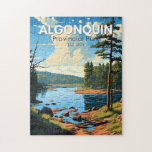 Algonquin Provincial Park Travel Art Vintage<br><div class="desc">Algonquin Provincial Park vector artwork design.  Its forests,  rivers and numerous lakes,  including the large Lake of Two Rivers,  are home to moose,  bears and common loons.</div>