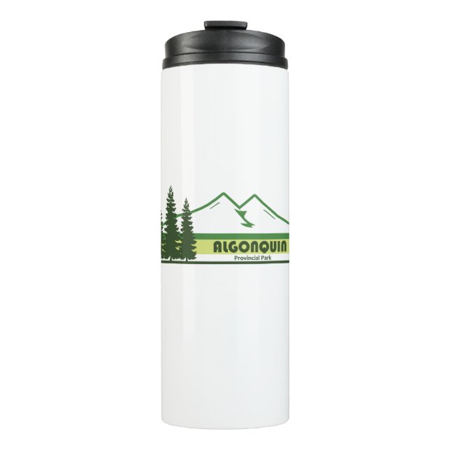 Algonquin Provinzpark Grüne Streifen Thermosbecher (Vorderseite)