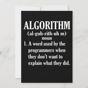 Algorithm Definition Computerprogrammierung Dankeskarte