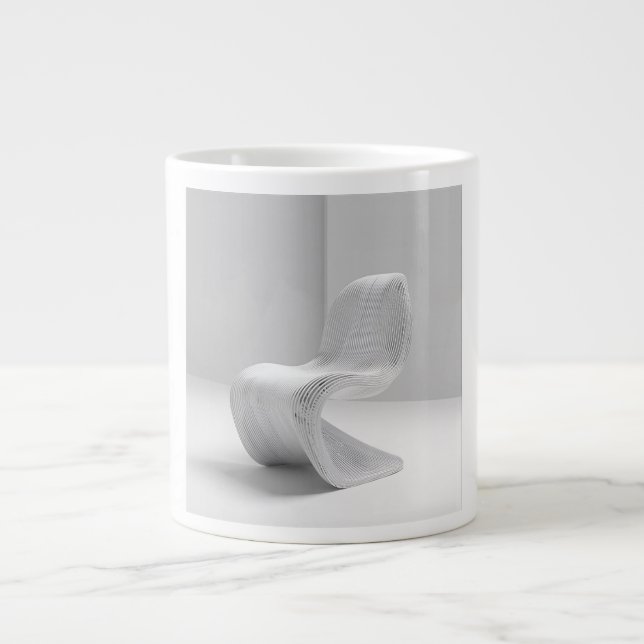 Algorithmic Ergonomic Seating Geometry Pattern Jumbo-Tasse (Vorderseite)