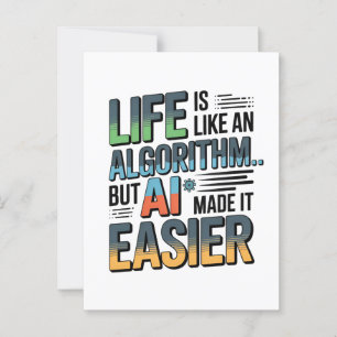 Algorithmus für künstliche Intelligenz Postkarte