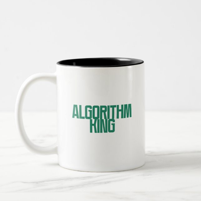 Algorithmus König | Data Science Machine Learning  Zweifarbige Tasse (Links)