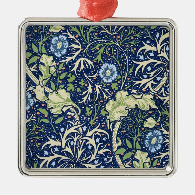 Algues (par William Morris) Ornement en céramique (Devant)