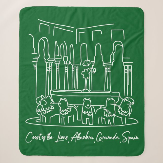 Alhambra Court of the Lions 1 Sherpadecke (Vorderseite)