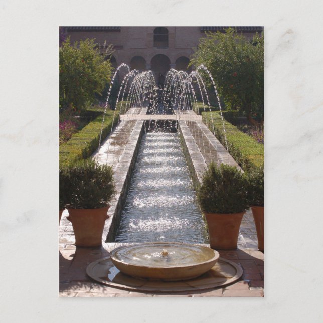Alhambra Fountain Postcard Postkarte (Vorderseite)