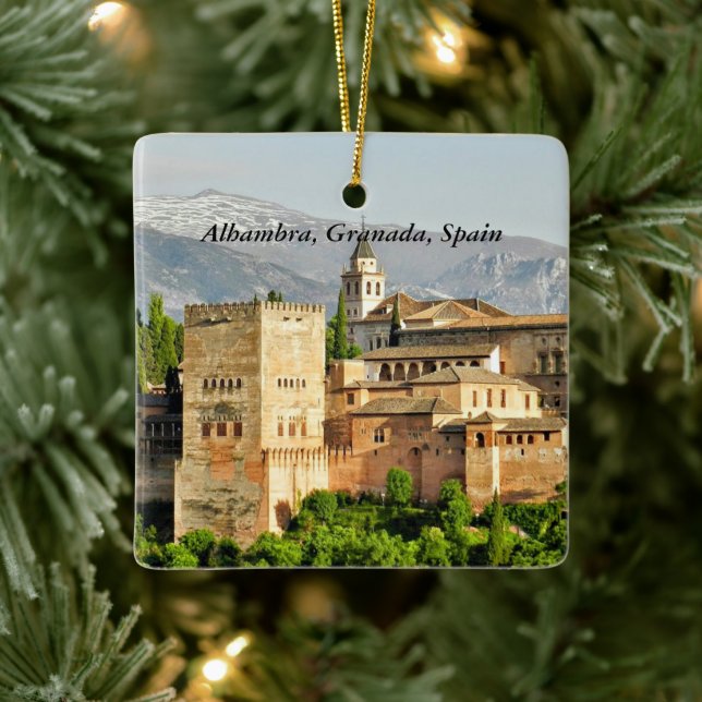 Alhambra, Granada, Andalusien, Spanien Keramikornament (Baum)