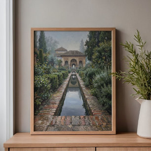 Alhambra Granada Marmorbogen Kunst Leinwanddruck