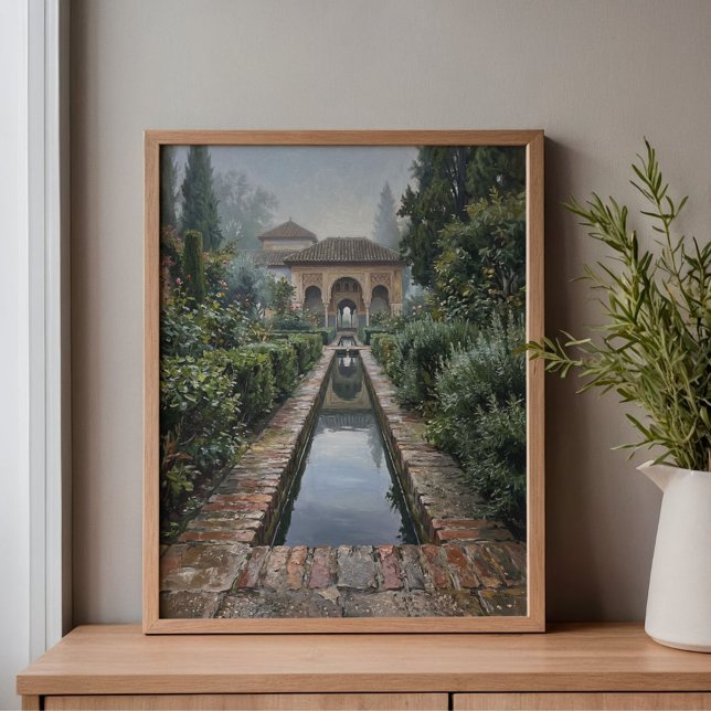 Alhambra Granada Marmorbogen Kunst Leinwanddruck (Von Creator hochgeladen)