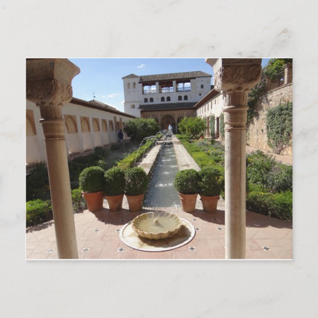 Alhambra, Granada Spanien Postkarte (Vorderseite)