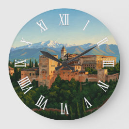 Alhambra Granada Spanien Reise Große Wanduhr