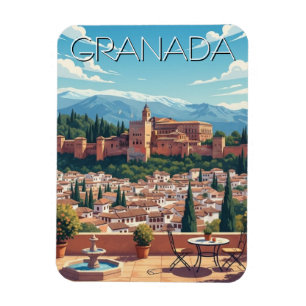 Alhambra Granada Spanien Reise Magnet