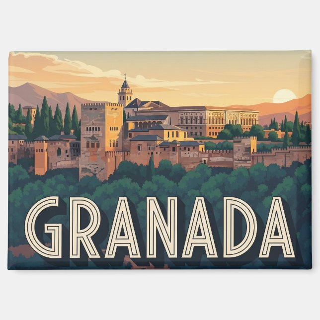 Alhambra Granada Spanien Reise Magnet (Vorderseite)
