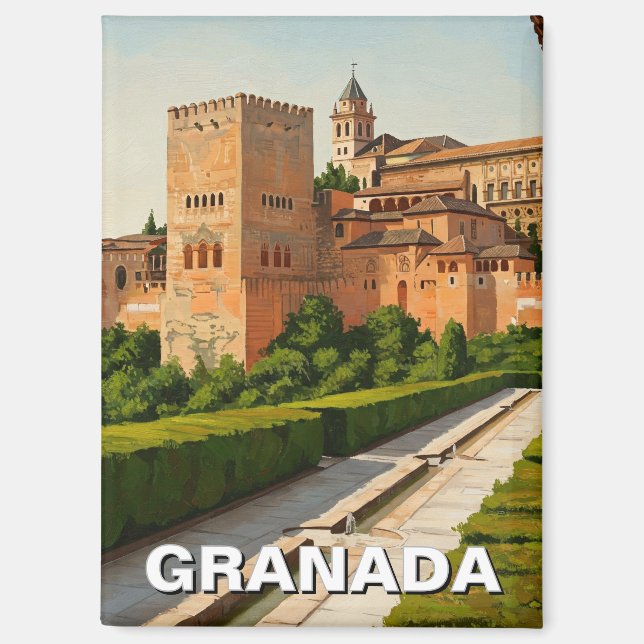 Alhambra Granada Spanien Reisen Magnet (Vorderseite)