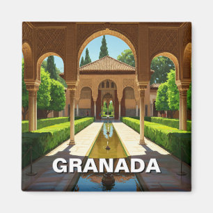 Alhambra Granada Spanien Reisen Magnet