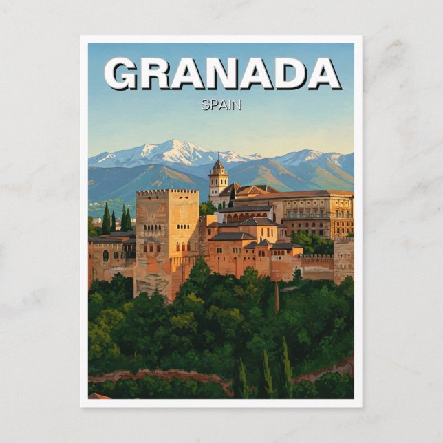 Alhambra Granada Spanien Reisen Postkarte (Vorderseite)