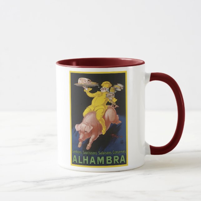 Alhambra Ham Flying Pig Ad Tasse (Rechts)