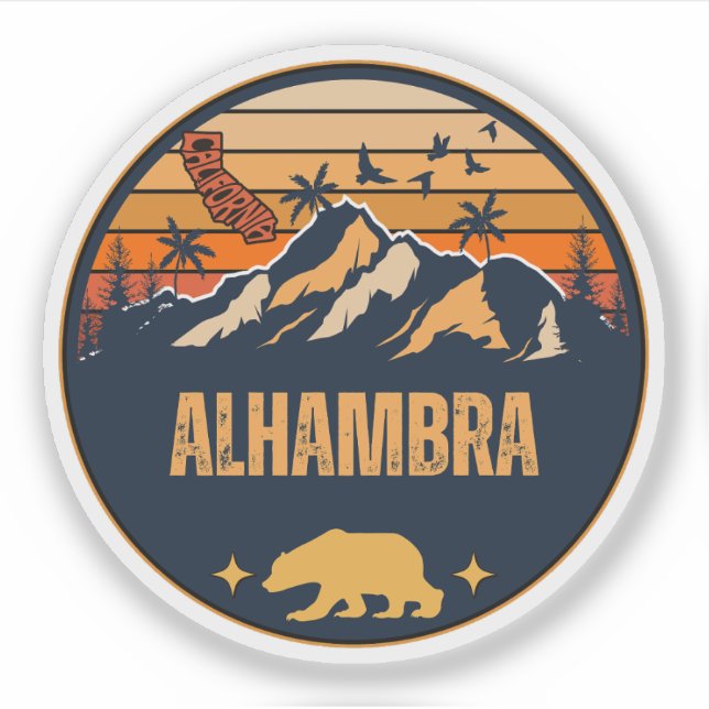 Alhambra, Kalifornien Aufkleber (Vorderseite)