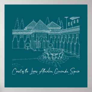 Alhambra Löwenhof 2 Poster