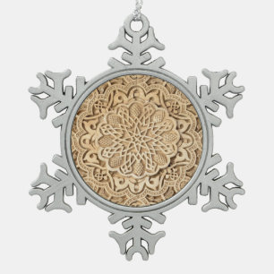 Alhambra-Muster Schneeflocken Zinn-Ornament