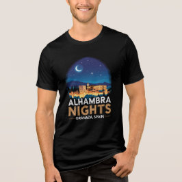 Alhambra Nights - Granada Spanien Reisen Kunst, Di Tri-Blend Shirt