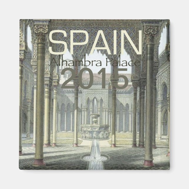 Alhambra Palace Spanien Kühlschrankmagnet Veränder (Vorne)
