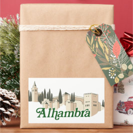 Alhambra Rechteckiger Aufkleber