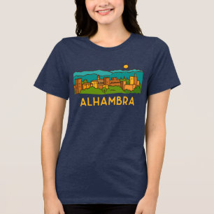 Alhambra-Sonnenuntergang 2 Tri-Blend Shirt
