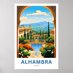 Alhambra Spanien Reisen Print Poster