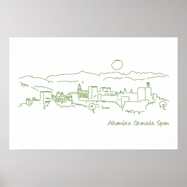 Alhambra Sunset Poster (Vorne)