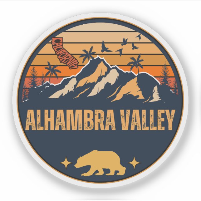 Alhambra Valley, Kalifornien Aufkleber (Vorderseite)