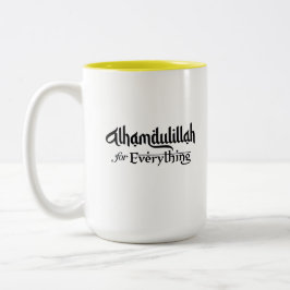 Alhamdulillah for Everything Minimal Islamic Gift Zweifarbige Tasse