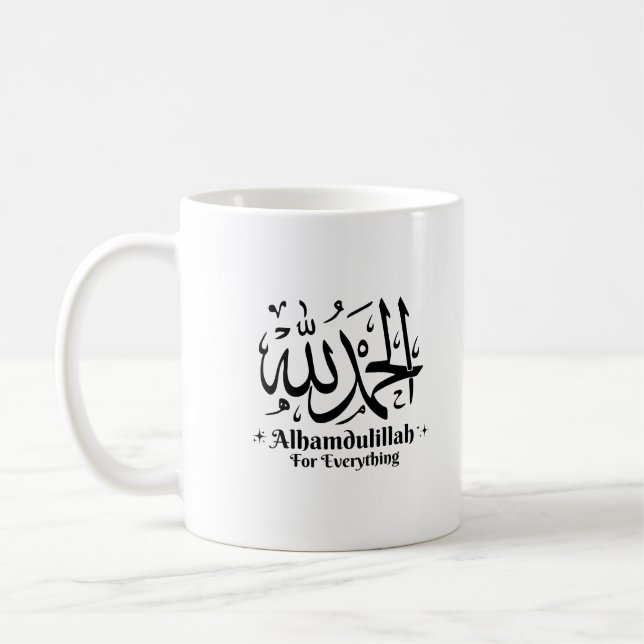 Alhamdulillah für alles Islamische Kaffeetasse (Links)