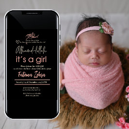 Alhamdulillah ist ein Mädchen muslimischen Aqiqah  Einladung