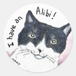 Alibi-Aufkleber Runder Aufkleber