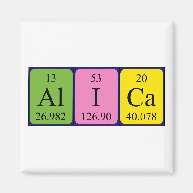 Alica Periodenmagnetmagnet Magnet (Vorne)