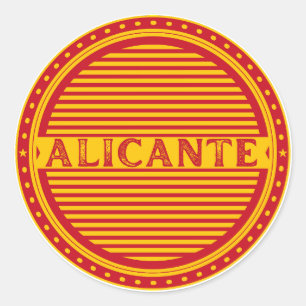 Alicante City Pride Emblem – Spanische Identität Runder Aufkleber