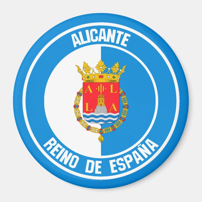 Alicante Round Emblem Magnet (Vorne)