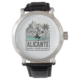 Alicante Sketch Santa Bárbara Castle Costa Blanca  Armbanduhr