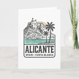 Alicante Skizze Burg Santa Bárbara Costa Blanca Karte