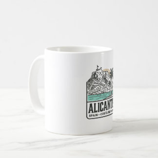 Alicante Skizze Santa Bárbara Burg Costa Blanca  Kaffeetasse